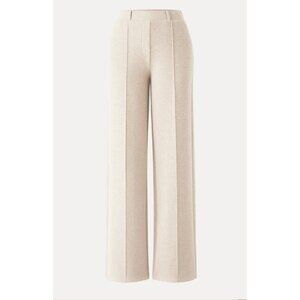 OGL FuzzLuxe High Waisted Straight Leg Pull On Pant Sz Medium Beige Stretchy Sof